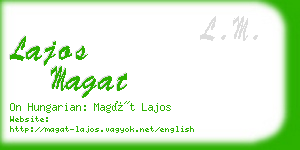 lajos magat business card